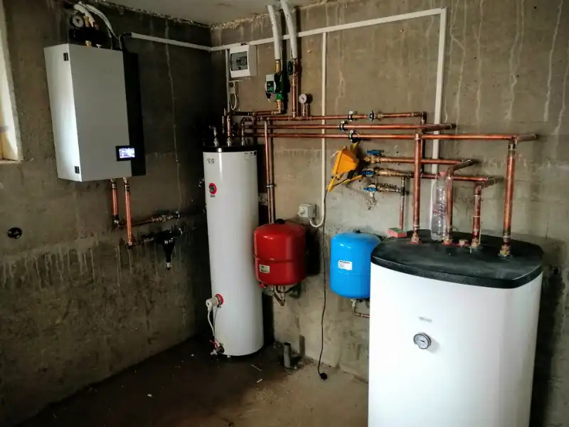 Energy Save hőszivattyús rendszer gépészeti helyisége Mohácson